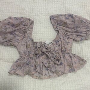 Stylish Mauve Floral Blouse